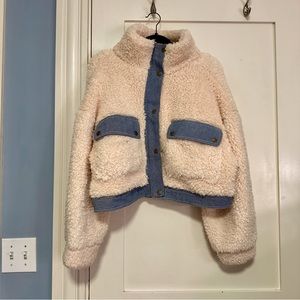 Urban Outfitters Sherpa Denim Jacket